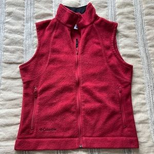 Vintage Columbia Red Fleece Vest